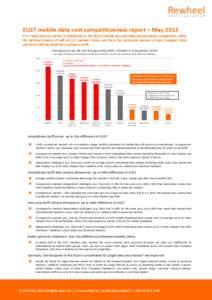 Rewheel o n e • s t e p • a h e a d EU27 mobile data cost competitiveness report – May 2013 EU’s single telecom market is threatened by the lack of mobile network infrastructure based competition within the natio