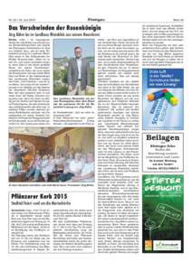 Rheingau  Nr. 25 • 18. Juni 2015 Das Verschwinden der Rosenkönigin Jörg Böhm las im Landhaus Rheinblick aus seinem Rosenkrimi
