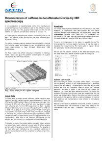 Determination of caffeine in decaffeinated coffee by NIR spectroscopy