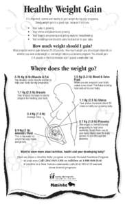Healthy Weight Gain It is important, normal and healthy to gain weight during your pregnancy. Steady weight gain is a good sign, because it tells you: • • •