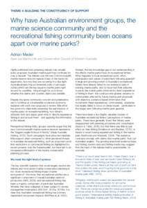 Fisheries science / Environment / Marine conservation / Recreational fishing / Ningaloo Reef / Marine park / Fisheries management / Great Barrier Reef Marine Park / Marine reserve / Fishing / Australian National Heritage List / Geography of Australia