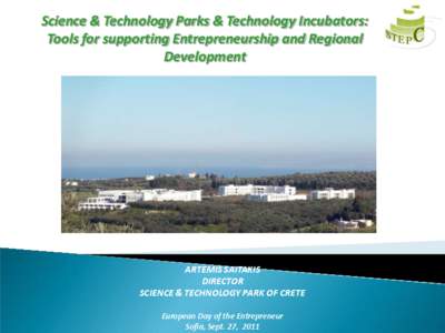 Science park / Business incubator / Economic development / Innovation / Competitiveness / Technology / Knowledge / URENIO / MODON / Economics / Structure / Science