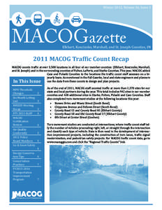 Winter 2012, Volume 16, Issue 1  MACOGazette Elkhart, Kosciusko, Marshall, and St. Joseph Counties, IN