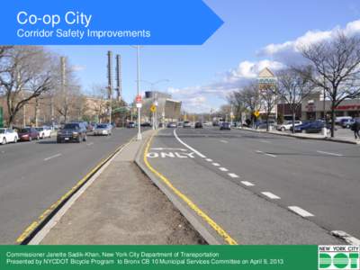 Co-op City Corridor Safety Improvements Month Year