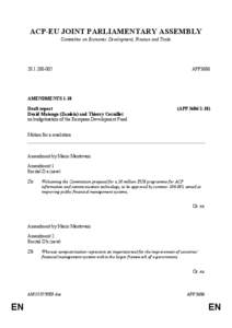 ACP-EU JOINT PARLIAMENTARY ASSEMBLY Committee on Economic Development, Finance and Trade[removed]APP3686
