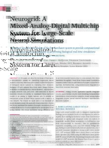 INVITED PAPER Neurogrid: A Mixed-Analog-Digital Multichip System for Large-Scale
