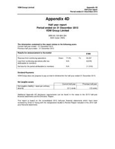 Microsoft Word - ASX AnnouncementHY14 Financial Report draft- 6 w-o Auditors Report