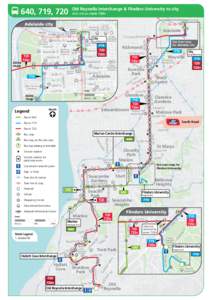 Old Reynella Interchange & Flinders University to city  640, 719, 720 Also shows route 720H Z2 A1