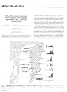 Meteorite studies_________________________ Natural thermoluminescence measurements on meteorites