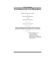 Motion / Complaint / Pleading / Cause of action / Federal Rules of Civil Procedure / United States Bureau of Reclamation / Civil procedure / Law / Intervention