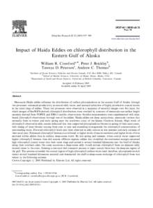 ARTICLE IN PRESS  Deep-Sea Research II[removed]–989 www.elsevier.com/locate/dsr2  Impact of Haida Eddies on chlorophyll distribution in the