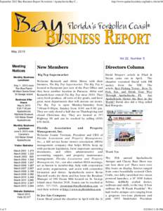 September 2012 Bay Business Report Newsletter | Apalachicola Bay C[removed]of 5 http://www.apalachicolabay.org/index.cfm/m/46