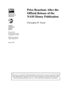 Microsoft Word - Price Reactions After the Official Release of the NASS Honey Publication_Final_Jan_15_2008.doc