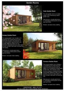 Garden Rooms  Cube Garden Room The cube garden room is our stylish, modern and contemporary cuboid garden room.