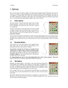 3rd PlanIt  v10 Features 1. Splines There are three kinds of splines available in 3rd PlanIt: Cubic, Rounded and MA (Minimum Acceleration).