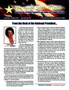 September - October 2010 H Issue Number[removed]Leroy Place, NW, Washington, DC[removed]From the Desk of the National President…   In the short time since I was