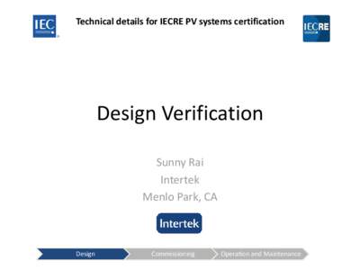 Technical Details for Design Verification