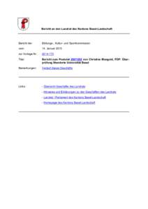 Bericht betreffend Bericht zum Postulat[removed]von Christine Mangold, FDP: Überprüfung Standorte Universität Basel