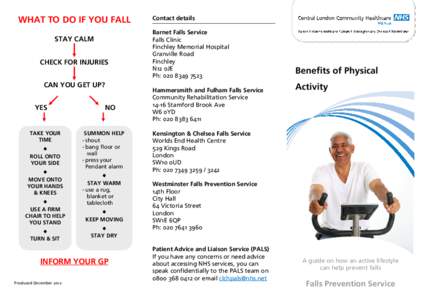 WHAT TO DO IF YOU FALL STAY CALM CHECK FOR INJURIES CAN YOU GET UP? YES