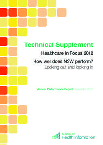 Technical Supplement Healthcare in Focus 2012 How well does NSW perform? Looking out and looking in  Annual Performance Report:  December 2012