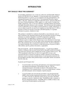 Environment of the United States / Safety / Environment / Safety engineering / Title 40 of the Code of Federal Regulations / Process safety management / Toxic Substances Control Act / United States Environmental Protection Agency / 99th United States Congress / Emergency Planning and Community Right-to-Know Act