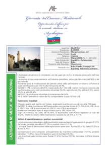 Giornata del Caucaso Meridionale Opportunità d’affari per le aziende italiane in Azerbaijan