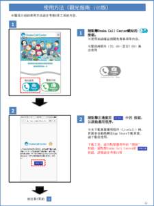 使用方法（觀光指南 iOS版） ※醫院介紹的使用方法請參考第8頁之後的內容。 １ １