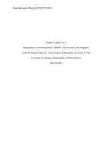 Geography of the United States / Education / Oak Ridge Associated Universities / American Association of State Colleges and Universities / Association of Public and Land-Grant Universities / After-school activity / Henderson State University / Youth voice / Afterschool Alliance / Arkansas / North Central Association of Colleges and Schools / Public universities