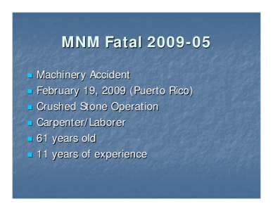 MNM Fatal[removed]     