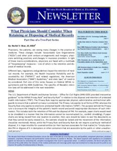 NEVADA STATE BOARD OF MEDICAL EXAMINERS  NEWSLETTER   VOLUME 50