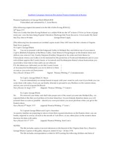 Southern Campaign American Revolution Pension Statements & Rosters Pension Application of George Eliott (Elliott) R38 Transcribed and annotated by C. Leon Harris [The following original document is in the file of John Ew