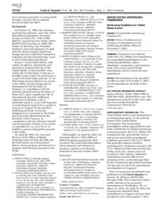 Federal Register / Vol. 80, NoTuesday, May 5, Notices (www.treasury.gov/ofac) or via facsimile through a 24-hour fax-on demand