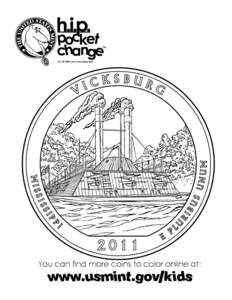 Vicksburg National Military Park quarter coloring page