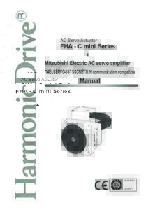 AC Servo Actuator  FHA - C mini Series + Mitsubishi Electric AC servo amplifier 