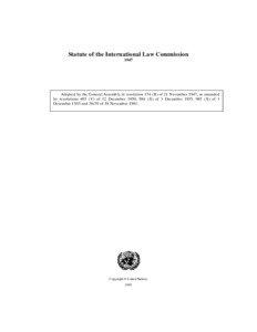 International Law Commission / League of Nations / Arab–Israeli War / Palestinian refugees / International law / United Nations Charter / United Nations Conciliation Commission / Law / International relations / Politics