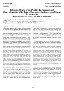 Goldschmidt 2000 September 3rd–8th, 2000 Oxford, UK. Journal of Conference Abstracts Volume 5(2), 199