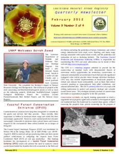 Steve Baskauf  Louisiana Natural Areas Registry Quarterly Newsletter February