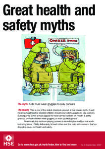 Kids must wear goggles to play conkers - Myth of the month September 2007