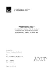 Territory Development Department NT East Development Office SHA TIN NEW TOWN STAGE II CONTRACT NO. ST[removed]CONSTRUCTION OF ROAD T7 IN MA ON SHAN