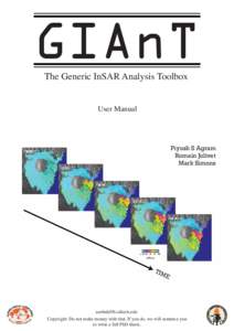 GIAnT The Generic InSAR Analysis Toolbox User Manual Piyush S Agram Romain Jolivet