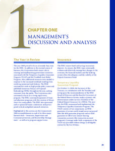 CHAPTER ONE CH M MANAGEMENT’S DISCUSSION D