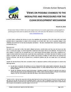 Climate change / Environment / Clean Development Mechanism / Program of Activities / United Nations Framework Convention on Climate Change / Carbon finance / Climate change policy