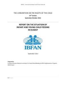 IBFAN – International Baby Food Action Network  THE CONVENTION ON THE RIGHTS OF THE CHILD 64th Session September/October 2013