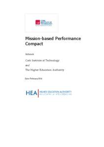 Mission-based Performance Compact between Cork Institute of Technology and The Higher Education Authority
