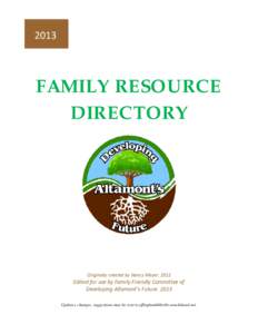 FAMILY RESOURCE DIRECTORY