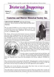 Donation of 50 cents gratefully accepted to help with the publication of this newsletter.  MayVolume 2