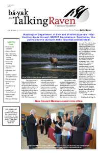 February 2014 Vol. 8, Issue 2  Washington Department of Fish and Wildlife Expands Tribal