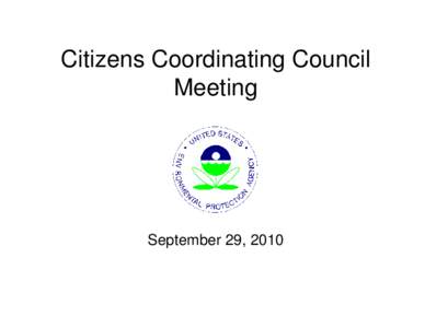 Citizens Coordinating Council Meeting, September 29, 2010