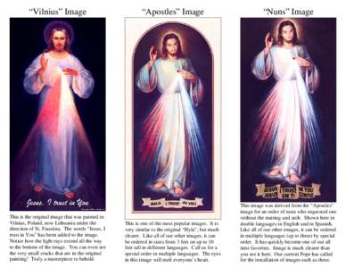 Roman Catholic devotions / Catholic spirituality / Divine Mercy image / Divine Mercy / Mary Faustina Kowalska / Mercy / Icon / Hyla / Chaplet of Divine Mercy / Christianity / Catholicism / Spirituality