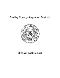 Shelby County Appraisal DistrictAnnual Report Table of Contents